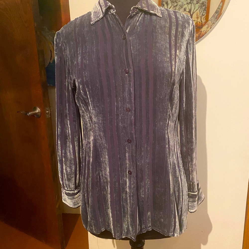 Express Velvet Pee-k-boo Blouse